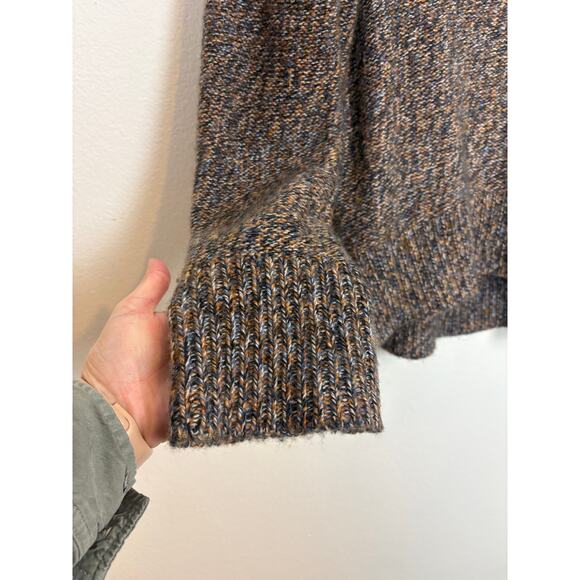Thoery Karenia Cashmere Brown Speckled Quiet Luxury Knit Turtleneck Sweater S - Picture 6 of 6